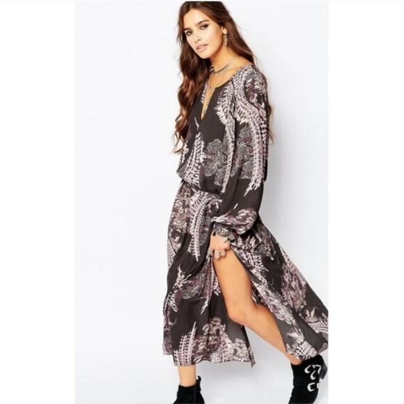 Free People Raven Out Of The Woods Large Maxi Dress - Picture 8 of 8